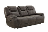 Anton Dual Recliner Sofa with Power Footrest Chocolate