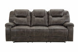 New Classic Furniture Anton Dual Recliner Sofa with Power Footrest Chocolate U4136-30P1-CHC