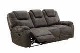 New Classic Furniture Anton Dual Recliner Sofa with Power Footrest Chocolate U4136-30P1-CHC