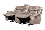 New Classic Furniture Roswell Dual Recliner Console Loveseat Pewter U4227-25-PTR