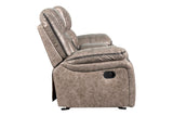 New Classic Furniture Roswell Dual Recliner Console Loveseat Pewter U4227-25-PTR