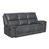 Linville Sofa with Dual Recliner & Drop Down Tray Gray