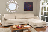 Baxton Studio Agnew Contemporary Light Beige Microfiber Right Facing Sectional Sofa