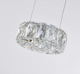 Bethel Chrome LED Single Pendant Lighting in Metal & Crystal