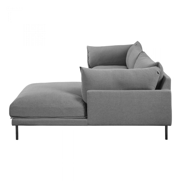 Jamara Sectional Sofa - Scandinavian Style with Plush Comfort, Removable Cushions & Slim Steel Legs