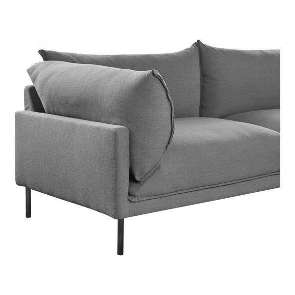 Jamara Sectional Sofa - Scandinavian Style with Plush Comfort, Removable Cushions & Slim Steel Legs