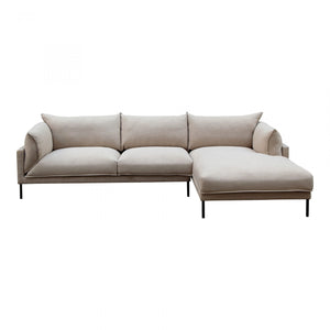 Jamara Sectional Sofa - Scandinavian Style with Plush Comfort, Removable Cushions & Slim Steel Legs