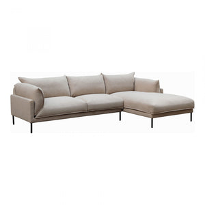 Jamara Sectional Sofa - Scandinavian Style with Plush Comfort, Removable Cushions & Slim Steel Legs
