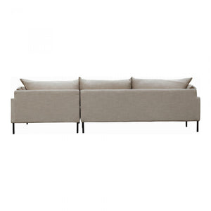 Jamara Sectional Sofa - Scandinavian Style with Plush Comfort, Removable Cushions & Slim Steel Legs