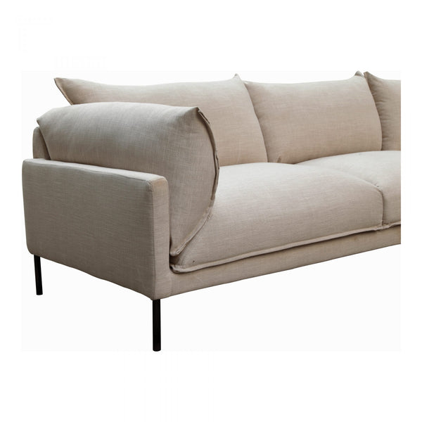 Jamara Sectional Sofa - Scandinavian Style with Plush Comfort, Removable Cushions & Slim Steel Legs