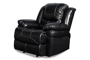 New Classic Furniture Flynn Glider Recliner with Power Footrest (No Base Lights) Black UC2177-13P1-PBK