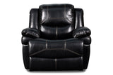 New Classic Furniture Flynn Glider Recliner with Power Footrest (No Base Lights) Black UC2177-13P1-PBK