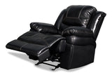 New Classic Furniture Flynn Glider Recliner with Power Footrest (No Base Lights) Black UC2177-13P1-PBK