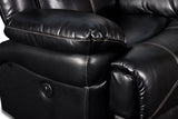 New Classic Furniture Flynn Glider Recliner with Power Footrest (No Base Lights) Black UC2177-13P1-PBK