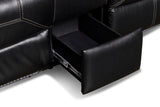 New Classic Furniture Flynn Console Loveseat with Reading Light Black UC2177-25-PBK
