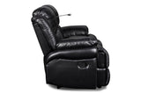 New Classic Furniture Flynn Console Loveseat with Reading Light Black UC2177-25-PBK