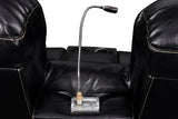 New Classic Furniture Flynn Console Loveseat with Reading Light, Power Footrest Black UC2177-25P1-PBK