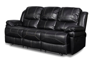 New Classic Furniture Flynn Sofa with Base Lighting Black UC2177-30-PBK