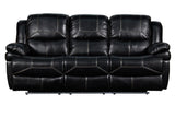 New Classic Furniture Flynn Sofa with Lighted Base & Power Footrest Black UC2177-30P1-PBK