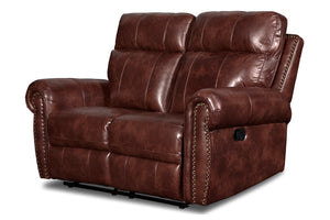 New Classic Furniture Roycroft Dual Recliner Loveseat Pecan UC2360-20-PEC