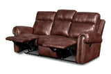 New Classic Furniture Roycroft Dual Recliner Sofa Pecan UC2360-30-PEC