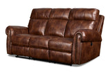 New Classic Furniture Roycroft Sofa with Power Footrest Pecan UC2360-30P1-PEC