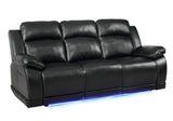 New Classic Furniture Vega Sofa with Power Footrest Premier Black UC3822-30P1-PBK