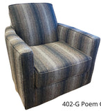 Fusion 402-G Transitional Swivel Glider Chair 402-G Poem Charcoal Swivel Glider Chair
