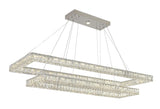 Bethel Chrome LED Chandelier in Metal & Crystal