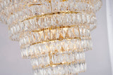 Bethel Gold Chandelier in Metal & Crystal