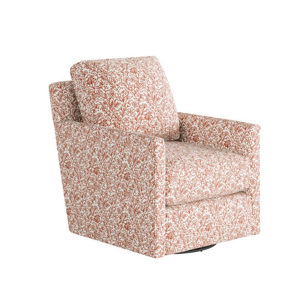 Fusion 21-02G-C Transitional Swivel Glider Chair 21-02G-C Clover Coral Swivel Glider
