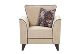 New Classic Furniture Liverpool Kd Chair Body, Seat, Back & 1 Accent Pillow UKD0102-10B-NAT