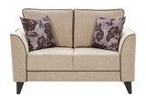 New Classic Furniture Liverpool Kd Loveseat Body, Seat, Back & 2 Accent Pillows UKD0102-20B-NAT