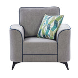 New Classic Furniture Fairlane Kd Chair Body, Seat, Back & 1 Accent Pillow UKD0104-10B-GRY