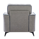 New Classic Furniture Fairlane Kd Chair Body, Seat, Back & 1 Accent Pillow UKD0104-10B-GRY