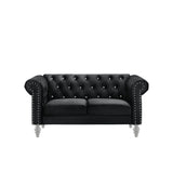 New Classic Furniture Emma Crystal Loveseat Black UKD13-20-BLKC