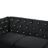 New Classic Furniture Emma Crystal Sofa Black UKD13-30-BLKC