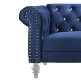 New Classic Furniture Emma Crystal Sofa Royal Blue UKD13-30-BLUC