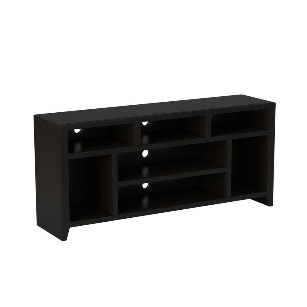 Legends Furniture Modern Black TV Stand for TV's up to 70 Inches, Fully Assembled UL1209.MOC