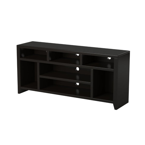 Legends Furniture Modern Black TV Stand for TV's up to 70 Inches, Fully Assembled UL1209.MOC