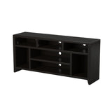Legends Furniture Modern Black TV Stand for TV's up to 70 Inches, Fully Assembled UL1209.MOC