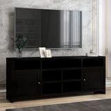 Legends Furniture Modern Black TV Stand for TV's up to 90 Inches, Fully Assembled UL1284.MOC