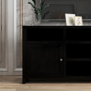 Legends Furniture Modern Black TV Stand for TV's up to 90 Inches, Fully Assembled UL1284.MOC