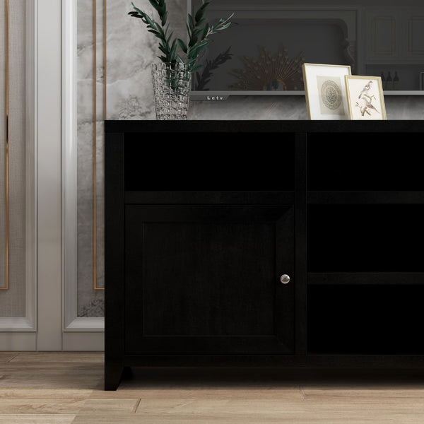 Legends Furniture Modern Black TV Stand for TV's up to 90 Inches, Fully Assembled UL1284.MOC