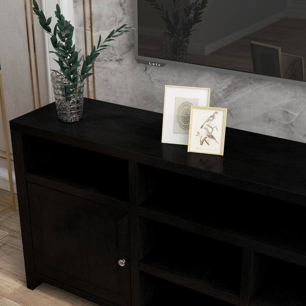 Legends Furniture Modern Black TV Stand for TV's up to 90 Inches, Fully Assembled UL1284.MOC