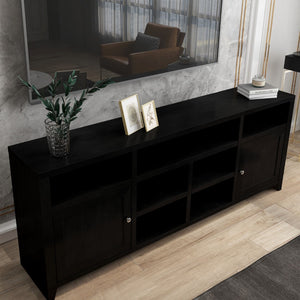 Legends Furniture Modern Black TV Stand for TV's up to 90 Inches, Fully Assembled UL1284.MOC