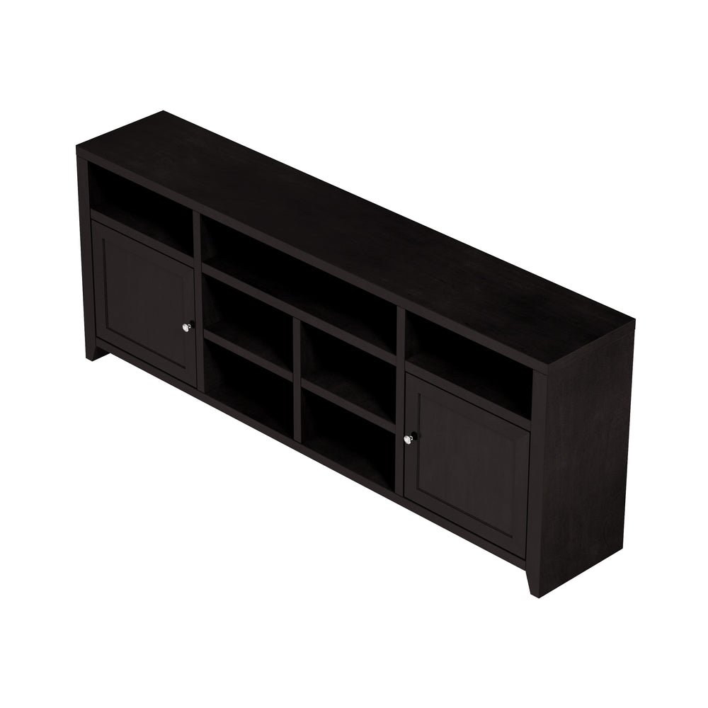 Legends Furniture Modern Black TV Stand for TV's up to 90 Inches, Fully Assembled UL1284.MOC