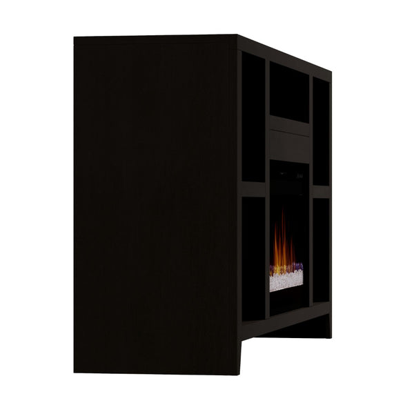 Legends Furniture Modern Black TV Stand with Electric Fireplace Included UL5201.MOC