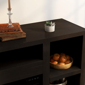 Legends Furniture Modern Black TV Stand with Electric Fireplace Included UL5201.MOC