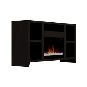 Legends Furniture Modern Black TV Stand with Electric Fireplace Included UL5201.MOC